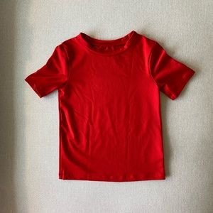 Cat & Jack Toddler Boy’s Short Sleeve swim Shirt Red 4T